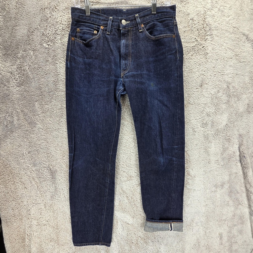 Levis 501ZXX Jeans Mens Blue Selvedge LVC Zip Fly Dark Wash Honeycomb Fits 29x30